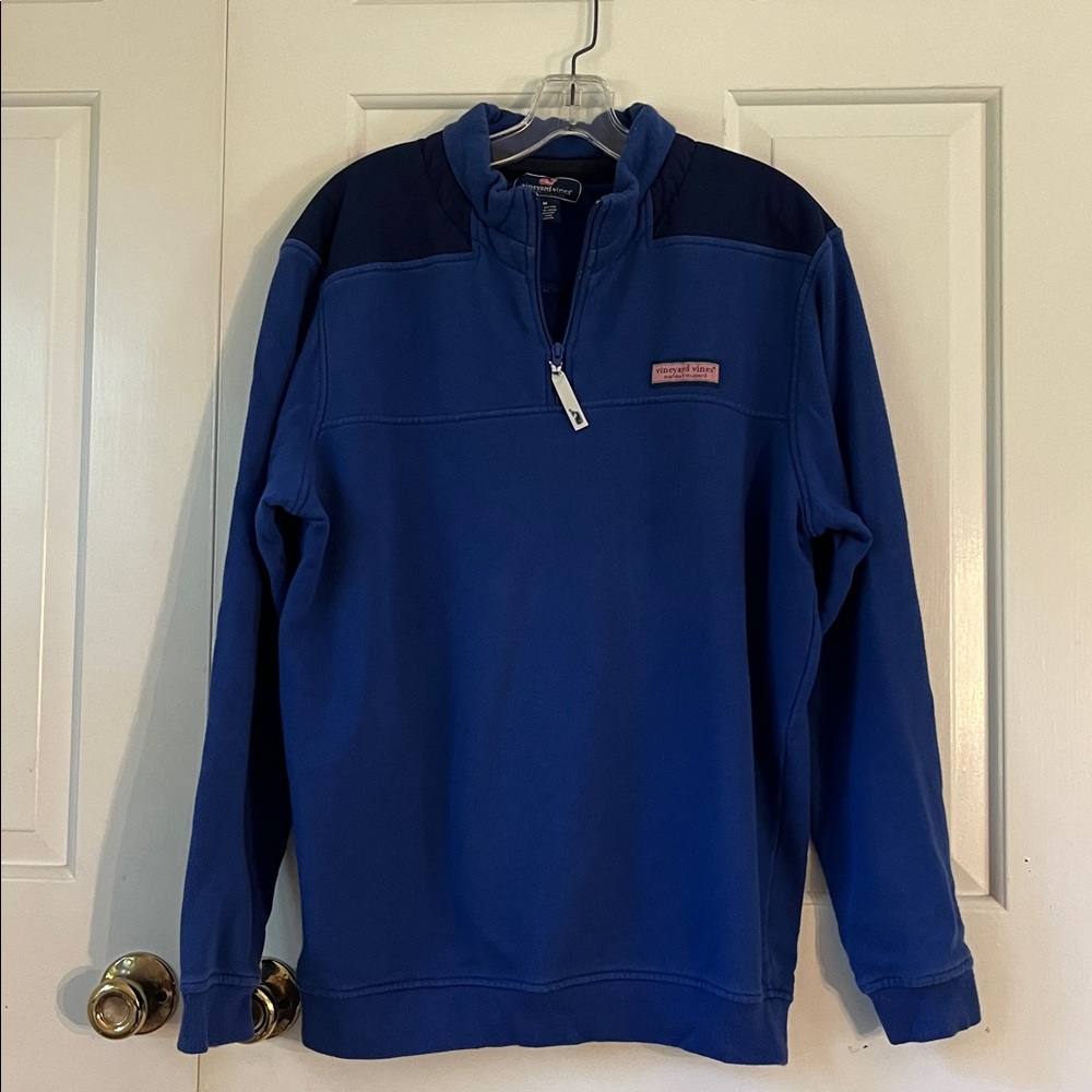 Vineyard Vines Navy and Blue Half-Zip Sweatshirt